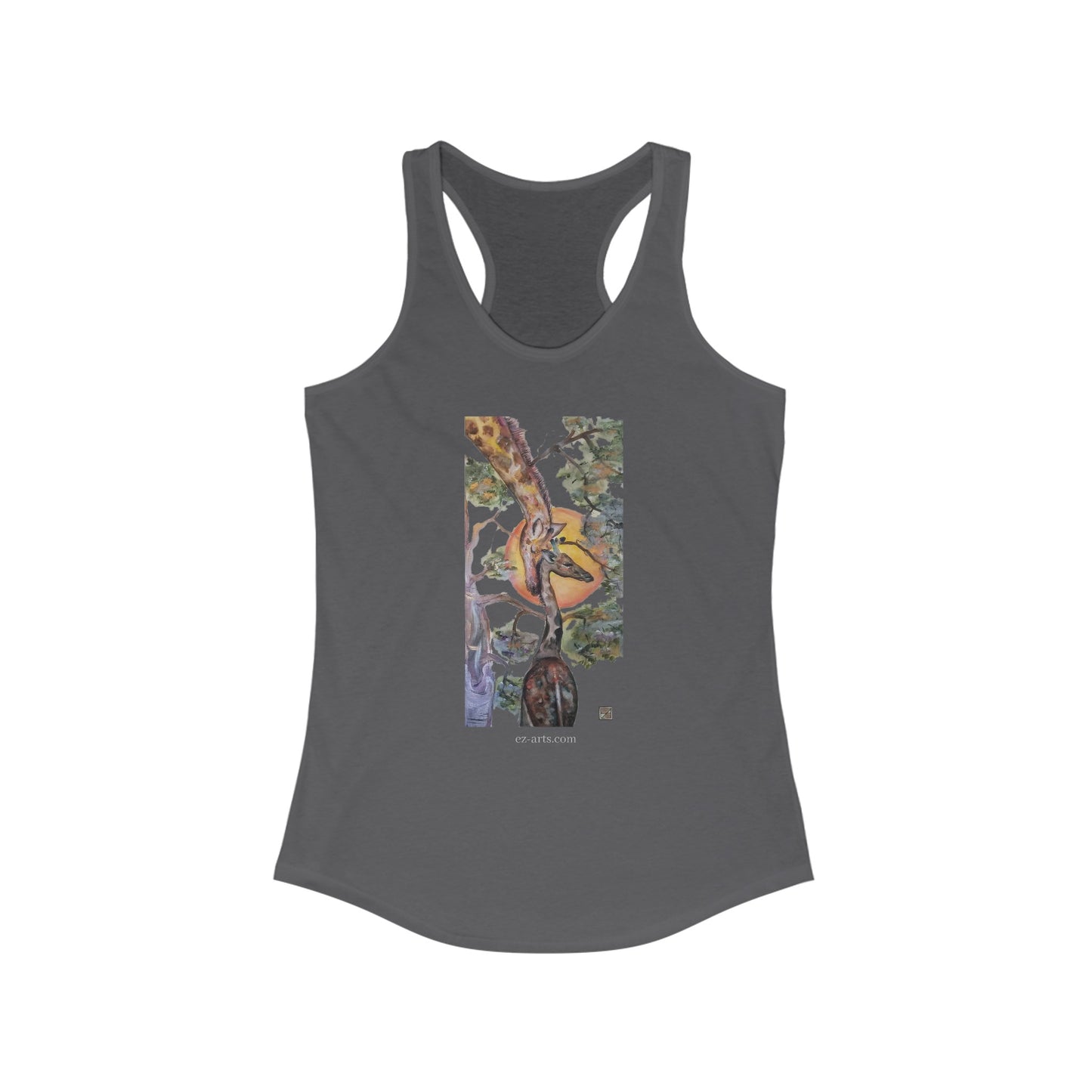 Women's Ideal Racerback Tank - Giraffe (LA001)