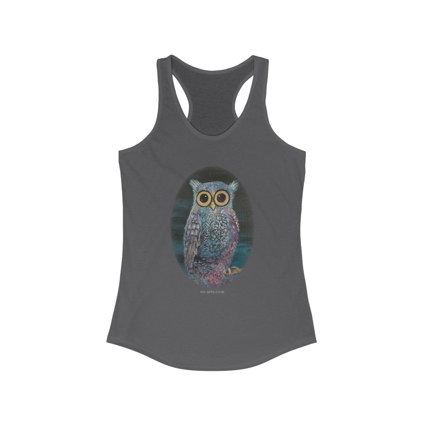 Women's Ideal Racerback Tank - Owl (VA001)