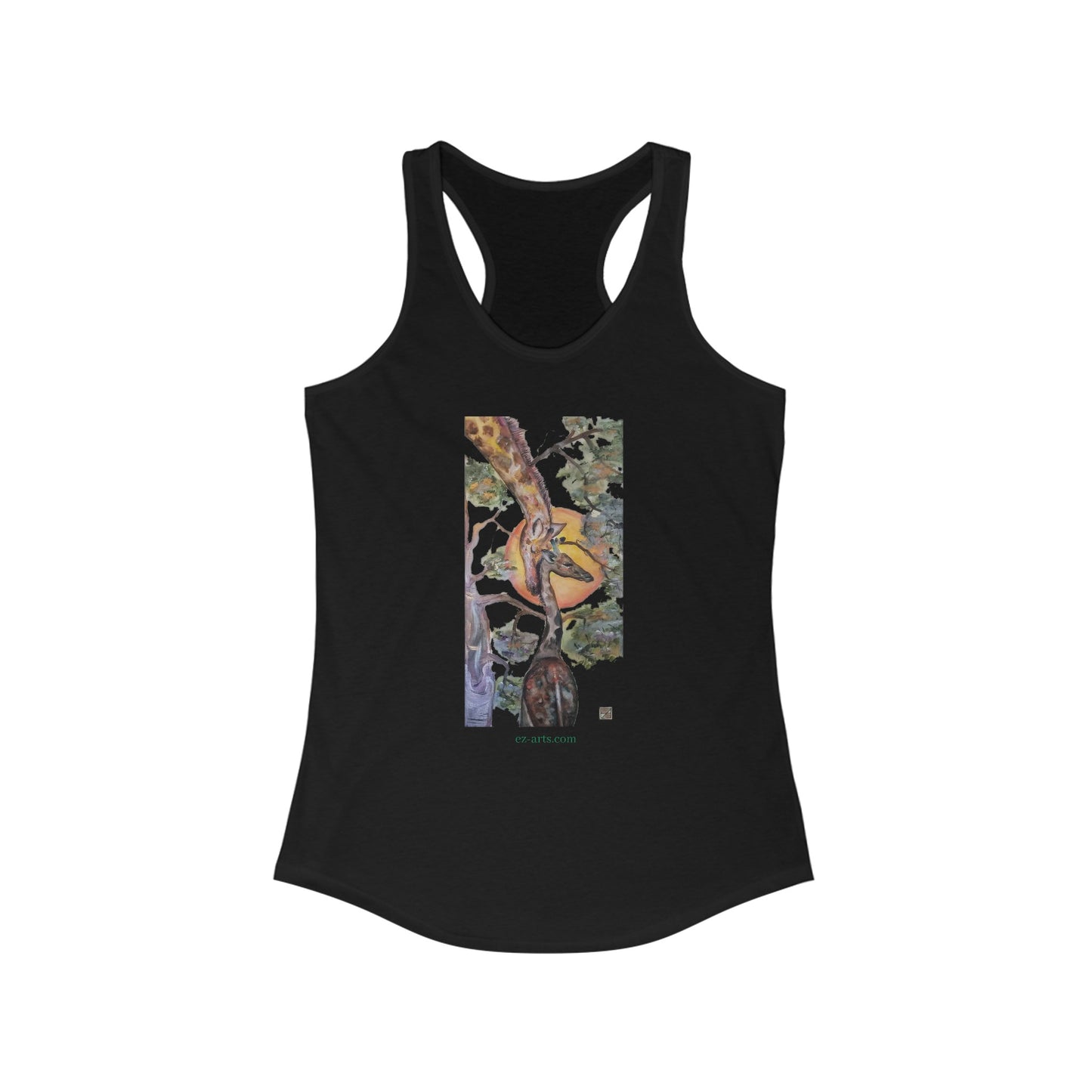 Women's Ideal Racerback Tank - Giraffe (LA001)