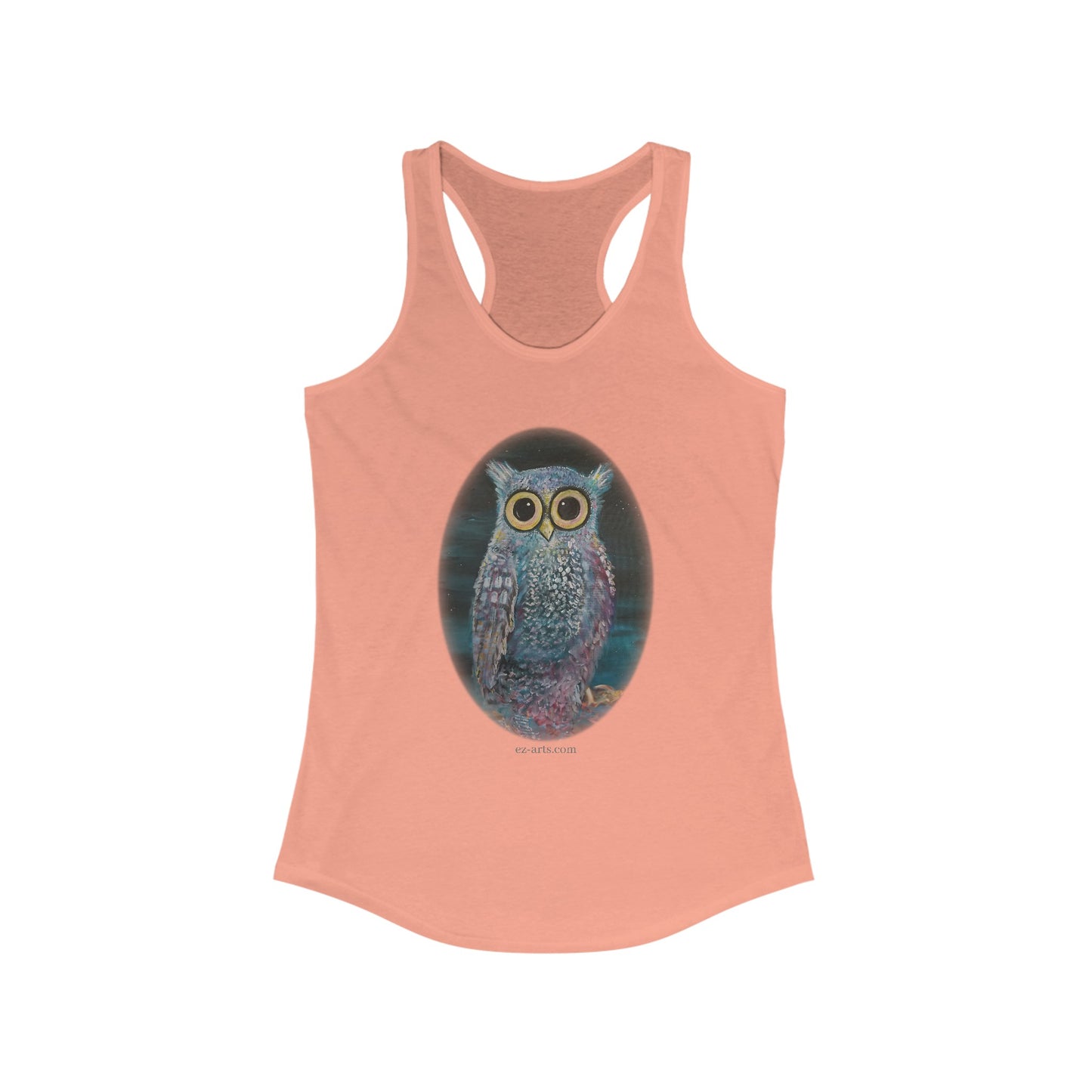 Women's Ideal Racerback Tank - Owl (VA001)